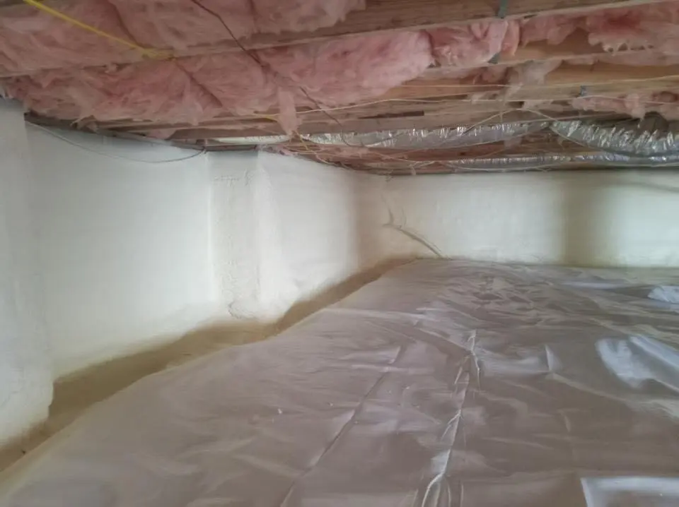 Crawl space encapsulation with closed-cell spray foam for Flat Roof Repair in Torrance